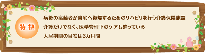 介護老人保健施設の特徴／図