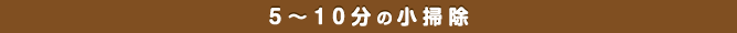 5～10分の小掃除