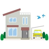 2階建ての家のイラスト