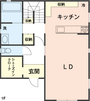 Aさん宅の1回目のプラン／間取り図1F