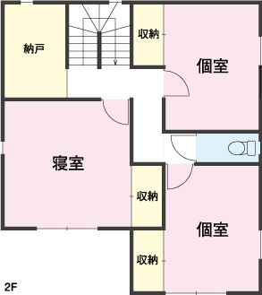 Aさん宅の1回目のプラン／間取り図2F