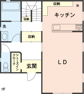 Aさん宅の2回目のプラン／間取り図1F