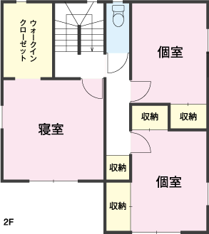 Aさん宅の2回目のプラン／間取り図2F