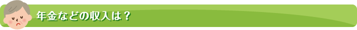 年金などの収入は？