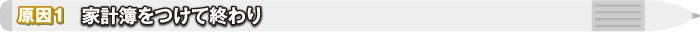 原因1 家計簿をつけて終わり