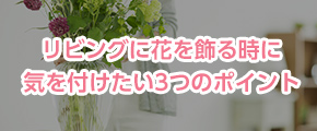 リビングに花を飾る時に気を付けたい3つのポイント