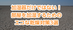 加湿器だけではない！部屋を加湿するためのエコな乾燥対策3選