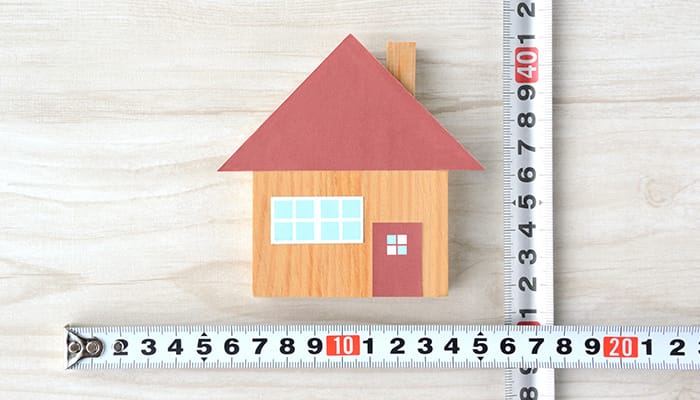 その土地に建てられる家の規模の上限を示している イメージ