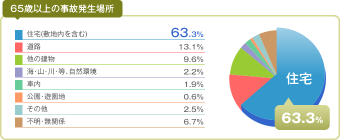 65歳以上の事故発生場所