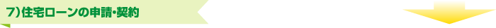 ７）住宅ローンの申請・契約