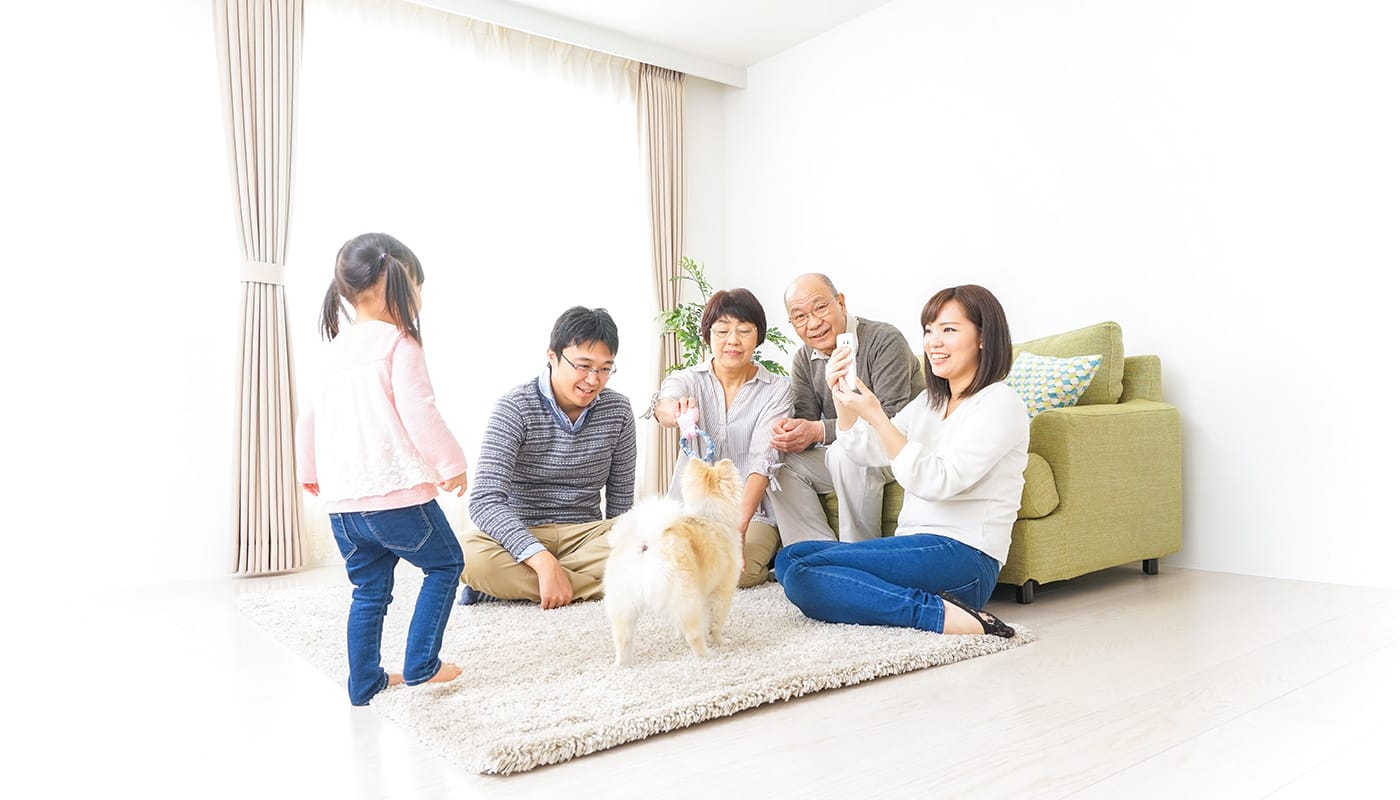 個室以外のすべてを共有する、昔ながらの間取り