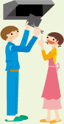 換気や室温に気を配る/イラスト