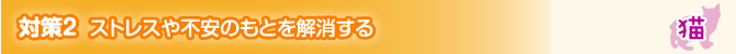 対策2 ストレスや不安のもとを解消する