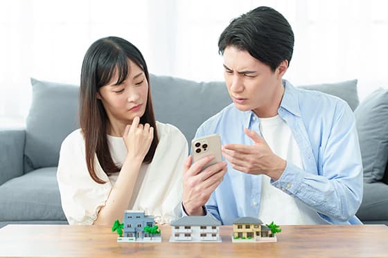 エリアや街を比較・検討するイメージ