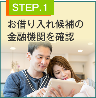 STEP.1 お借り入れ候補の金融機関を確認